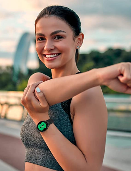 Floral Engraved Silicone Band 20mm Compatible with Samsung Galaxy Watch 4 Band 40mm 44mm/Watch 3 41mm/Active 2 Watch Bands 40mm 44mm/Watch 4 Classic 42mm 46mm, Sport Soft Smartwatch Strap for Women