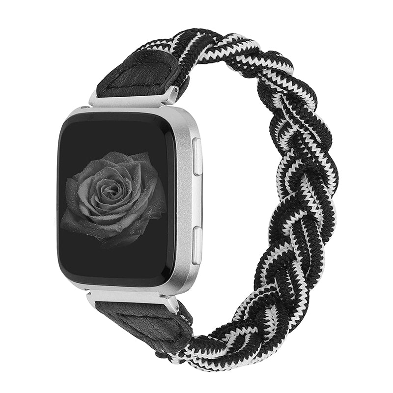  Wearlizer Resina y acero inoxidable compatible con correas  Fitbit Versa/Versa 2/Versa Lite/Versa SE para mujeres y hombres, reemplazo  ligero compatible con Fitbit Versa, floral blanco transparente : Electrónica