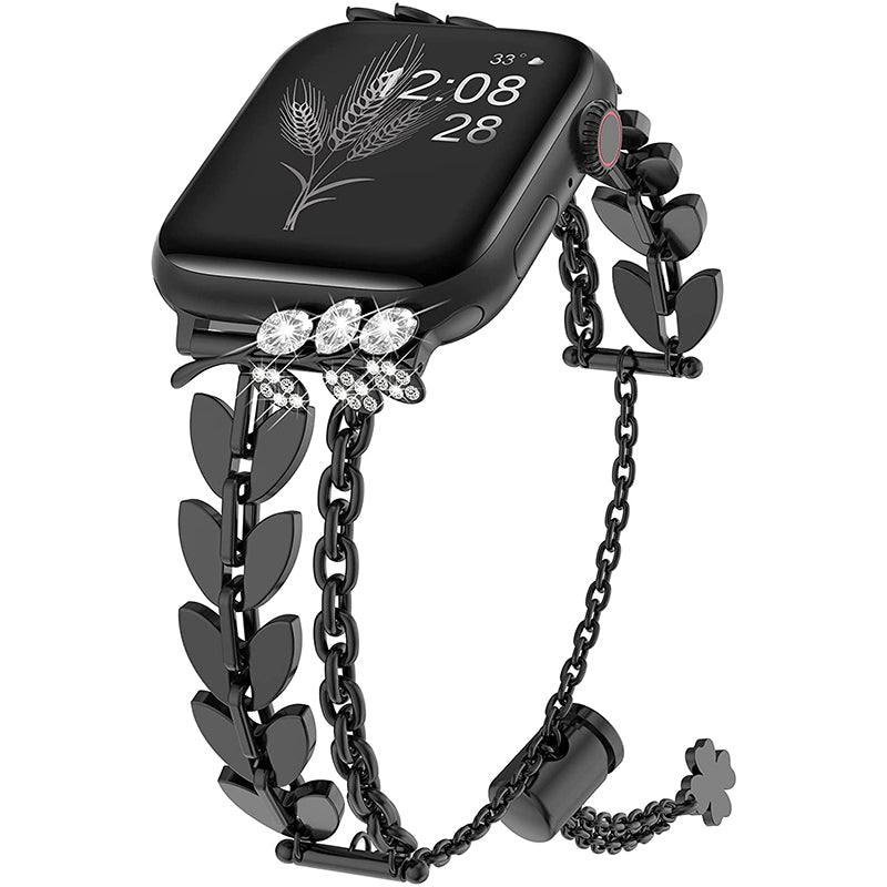 Apple Watch Bands  Women Dressy Charms Metal Strap for iWatch