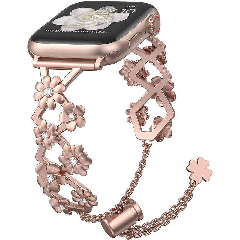 Stainless Steel Girly Apple Watch Bands Stainless Steel Apple Cute