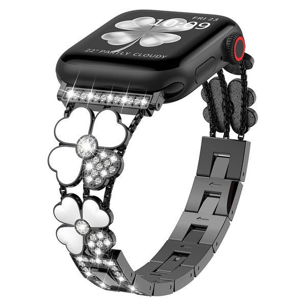 Wearlizer Apple Watch Band Bling Diamond Dressy Jewelry Metal Strap