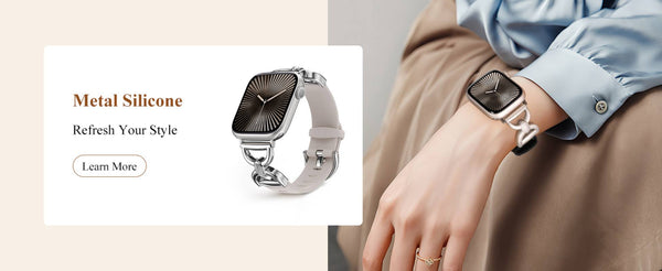 Wearlizer Leather Band Compatible with Apple Watch Bands for Women 40/38/41/44/42/45/46/49mm Fancy Dressy Slim Bracelet with Design Interlock Buckle for iWatch Series 10 9 8 Ultra SE 7 6 5 SE 4 3 2 1