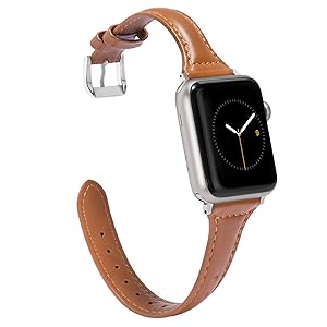 Wearlizer Thin Glitter Leather Compatible with Apple Watch Leather Bands Women 38mm 40mm 41mm 42mm 44mm 45mm 46mm 49mm for iWatch Series 11 10 9 8 7 6 5 4 3 SE/Ultra 3 2 1 Slim Bling Glistening Strap