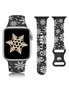 Wearlizer Xmas Snowflake Engraved Silicone for Apple Watch