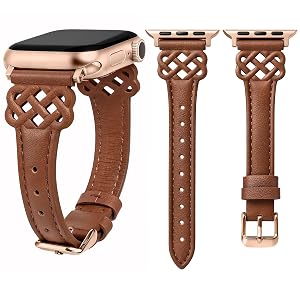 Wearlizer Celtic Knot Leather Compatible with Apple Watch