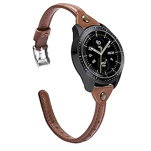 Wearlizer Slim Leather Compatible with Samsung Galaxy Watch Bands 42mm/Galaxy Active 2 Band Womens Mens Strap Wristband Leisure Unique
