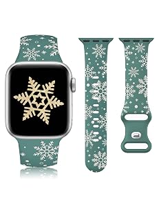 Wearlizer Xmas Snowflake Engraved Silicone for Apple Watch