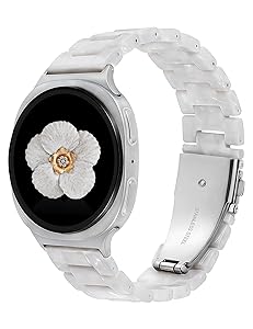 Wearlizer Resin Bands Compatible with Samsung Galaxy Watch 8 Band 40mm 44mm/Galaxy Watch 8 Classic 46mm, Dressy Lightweight Bracelet Strap Accessories for Galaxy Watch8 Women Men