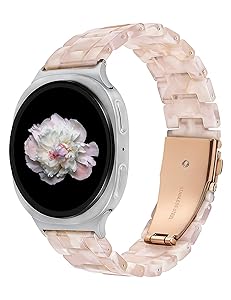 Wearlizer Resin Bands Compatible with Samsung Galaxy Watch 8 Band 40mm 44mm/Galaxy Watch 8 Classic 46mm, Dressy Lightweight Bracelet Strap Accessories for Galaxy Watch8 Women Men