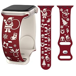 Wearlizer Christmas Engraved Band Compatible with Apple Watch Women