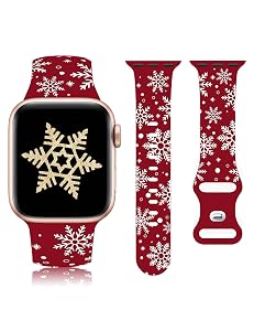 Wearlizer Xmas Snowflake Engraved Silicone for Apple Watch