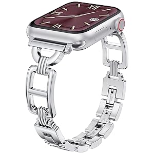 Wearlizer Compatible with Apple Watch Band 41/40/38/44/45/46/49/42mm Women, Dressy Stainless Steel Metal Jewelry Designer Gold Silver Chain Strap for iWatch Series 11 10 9 8 7 6 5 4 3 SE/Ultra 3 2 1