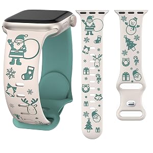 Wearlizer Christmas Engraved Band Compatible with Apple Watch Women