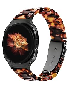Wearlizer Resin Bands Compatible with Samsung Galaxy Watch 8 Band 40mm 44mm/Galaxy Watch 8 Classic 46mm, Dressy Lightweight Bracelet Strap Accessories for Galaxy Watch8 Women Men
