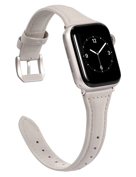 Wearlizer Thin Glitter Leather Compatible with Apple Watch Leather Bands Women 38mm 40mm 41mm 42mm 44mm 45mm 46mm 49mm for iWatch Series 11 10 9 8 7 6 5 4 3 SE/Ultra 3 2 1 Slim Bling Glistening Strap