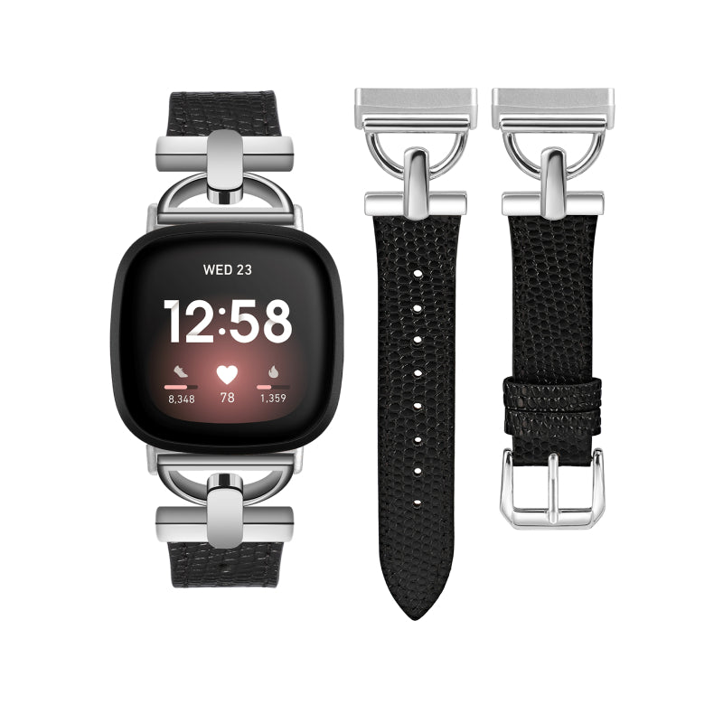 Wearlizer Resina y acero inoxidable compatible con correas Fitbit  Versa/Versa 2/Versa Lite/Versa SE para mujeres y hombres, reemplazo ligero