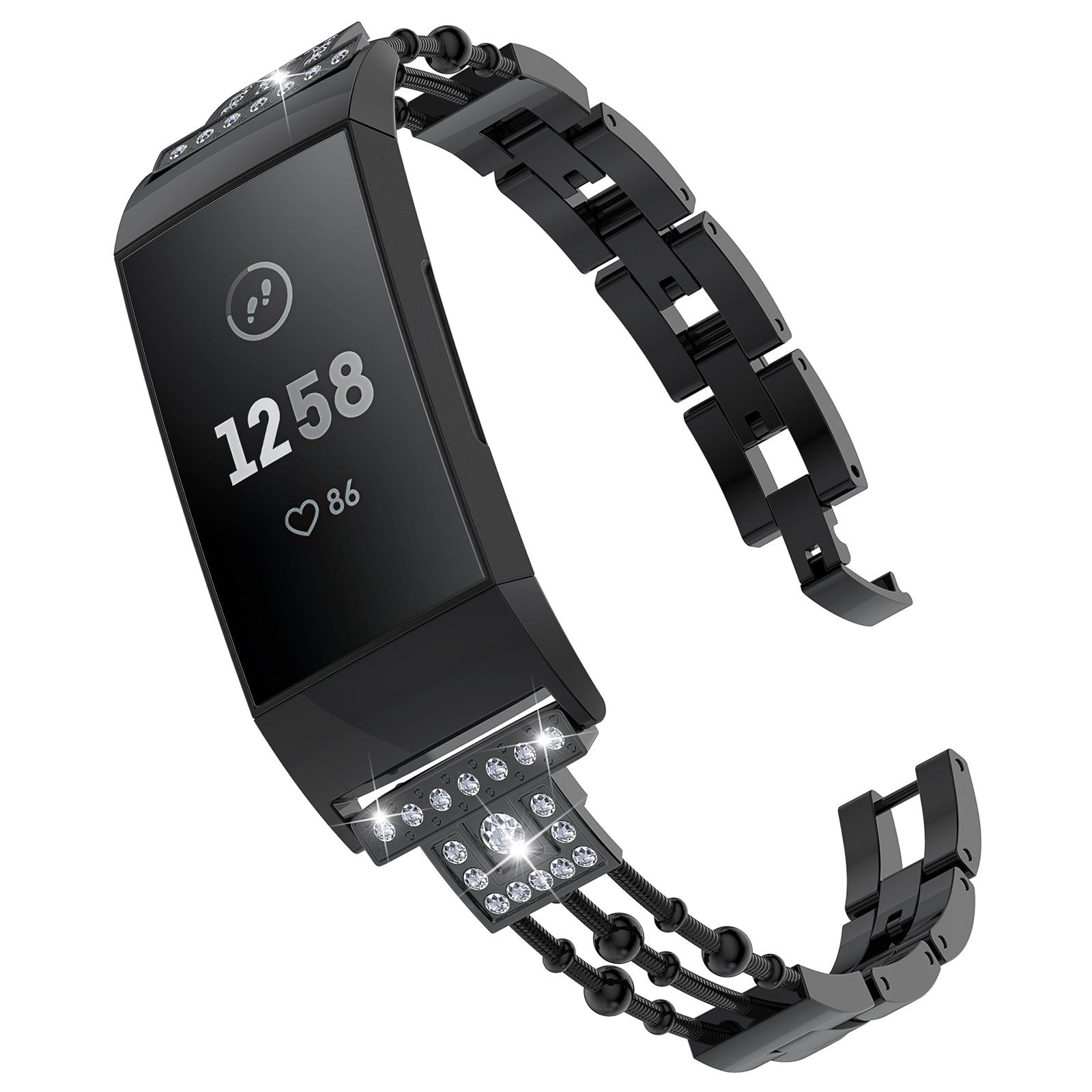 Bracelet de sport pour Fitbit Charge 3/4, bracelet resp., noir/gris