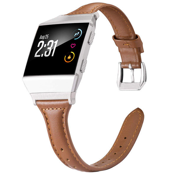 Wearlizer Leather Band Compatible for Fitbit Ionic Bands Women Men, Genuine Leather
