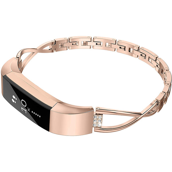 Wearlizer Fitbit Alta Bands Small Silver Rose Gold Fitbit Alta hr Women Metal