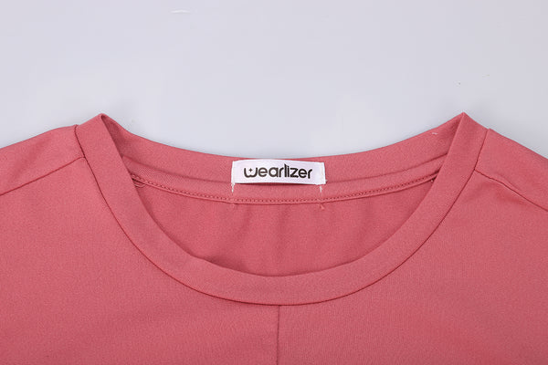 Wearlizer Women's Casual Round Neck Short Sleeve Soild Basic Crop Top Summer T-Shirt Tops