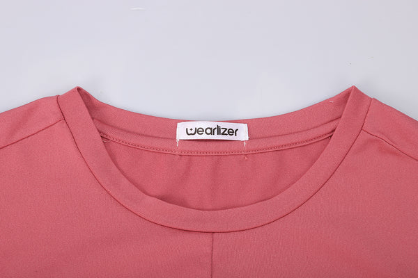 Wearlizer Women's Casual Round Neck Short Sleeve Soild Basic Crop Top Summer T-Shirt Tops