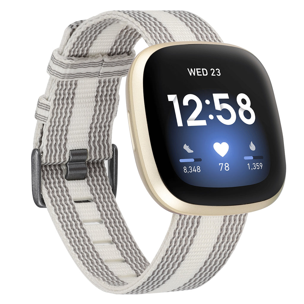 Per Fitbit Versa 3 / Sense Cinturino per orologio con cinturino in perle ( bianco Per Fitbit Versa 3 / Sense Cinturino per orologio con cinturino in perle ( bianco