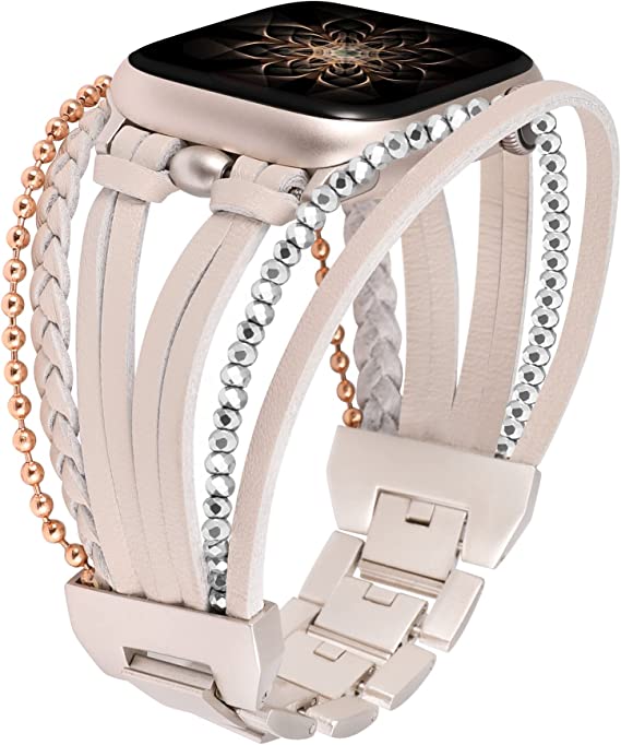 Wearlizer Posh Leather Bands Compatible with Apple Watch  display picture 3