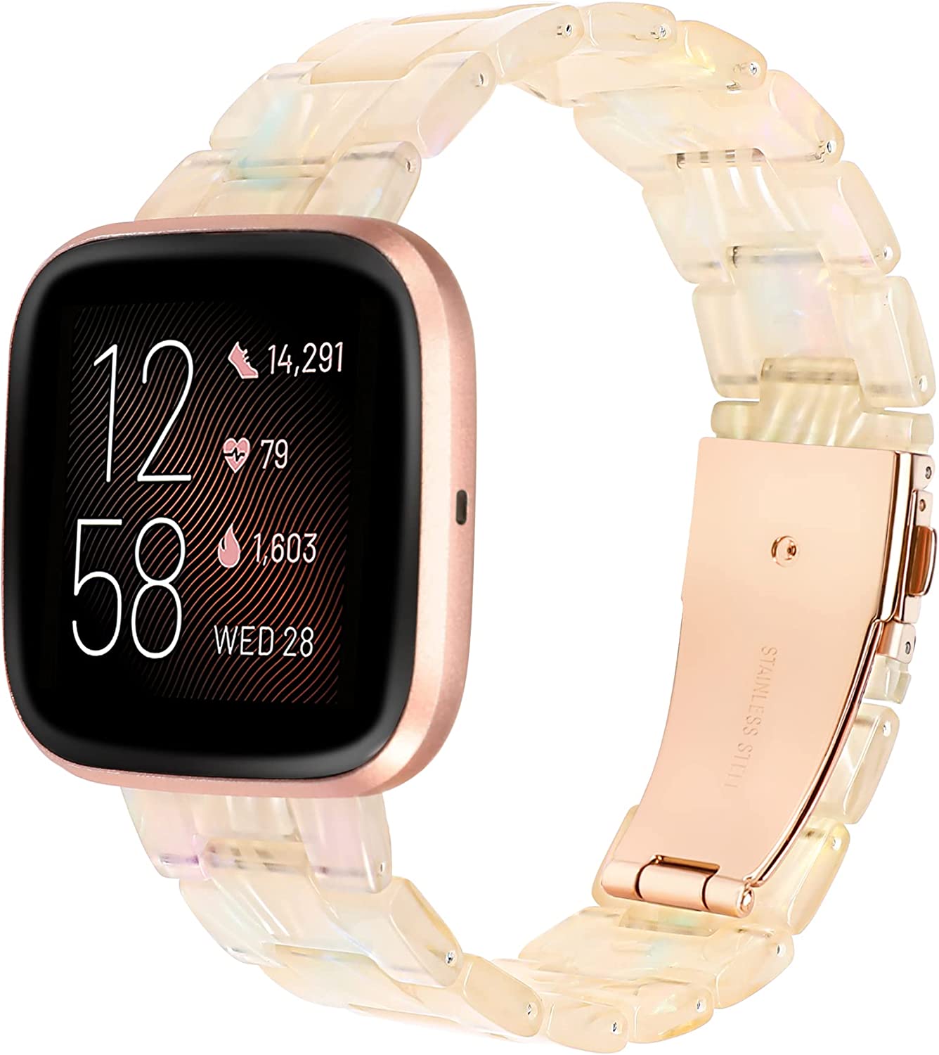 Fitbit versa2 ゴールド/パープル オマケ多数☆ Fitbit Versa 2 Health & Fitness Smartwatch - Petal/Copper
