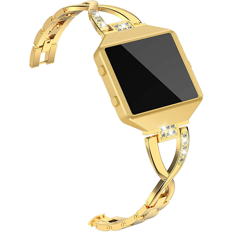 Cinturino Metallo Acciaio Per Fitbit Blaze, Argento Regolabile - Nuovo