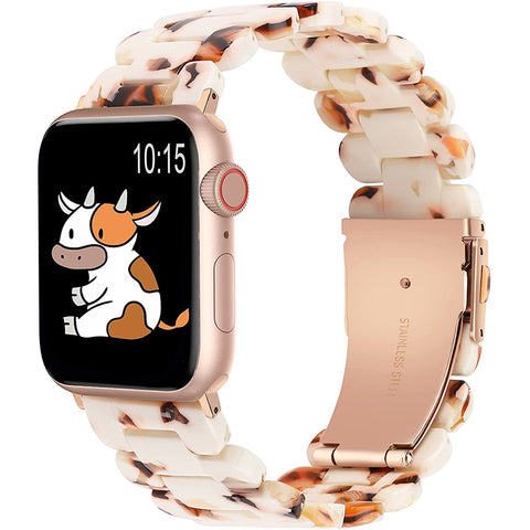 Wearlizer  Apple Watch Band Fashion Cute Resin Bands Lightweight Bracelet Strap with Metal Buckle for iWatch Series SE 6 5 4 3 2 1