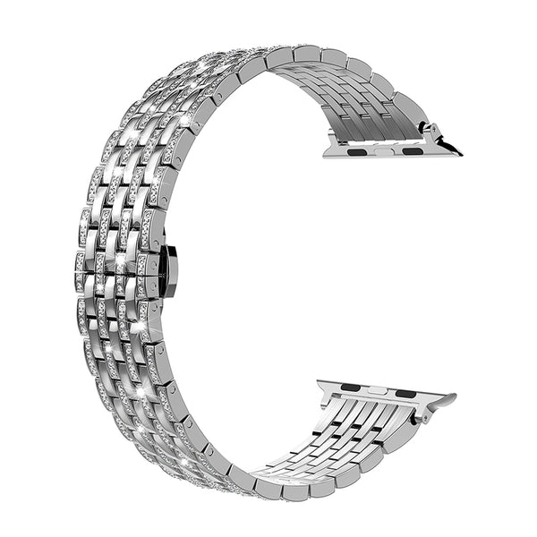 Wearlizer Apple Watch Band  Luxury Bling Rhinestone Diamond Crystal Strap Metal Wristband Dressy