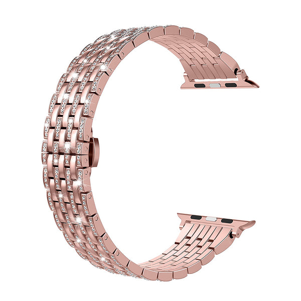 Wearlizer Apple Watch Band  Luxury Bling Rhinestone Diamond Crystal Strap Metal Wristband Dressy