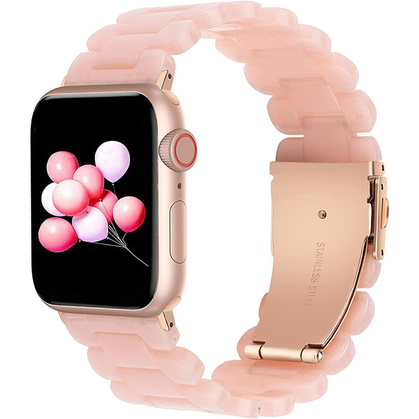 Wearlizer  Apple Watch Band Fashion Cute Resin Bands Lightweight Bracelet Strap with Metal Buckle for iWatch Series SE 6 5 4 3 2 1