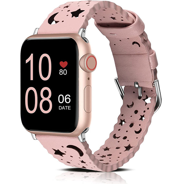 Wearlizer Leather Apple Watch Bands 38mm 40mm 42mm 44mm for Women for iWatch Series SE/6/5/4/3/2/1