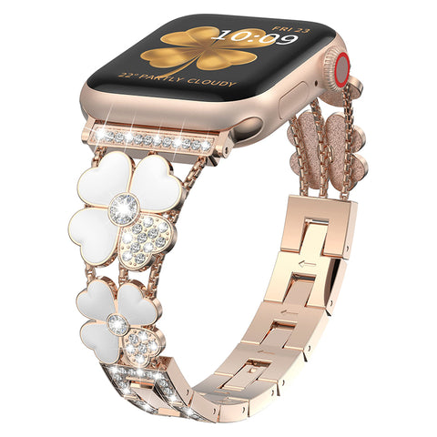 Wearlizer Apple Watch Band Bling Diamond Dressy Jewelry Metal Strap