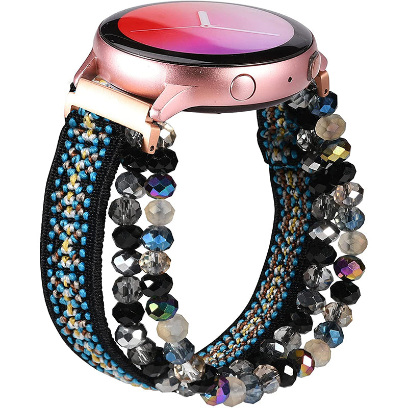 Wearlizer Samsung Active 2 Watch Band/Galaxy Watch 4 40mm 44mm, 20mm Fashion Stretchy Strap for Galaxy Watch 3 41mm/Watch 42mm Women Girl