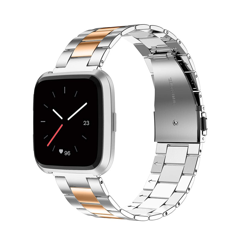 Stainless Steel Fitbit Versa Thin Bands Wearlizer Stainless Steel