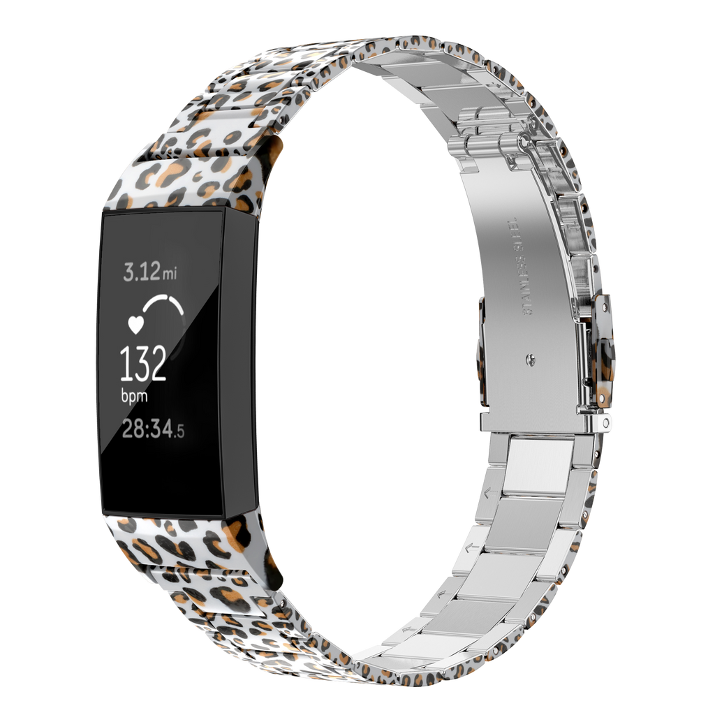 Wearlizer Stainless Steel Fitbit Charge 3 Bands Fitbit Charge 4 Bands Women Men Ultra Thin Lightweight